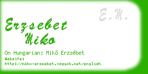 erzsebet miko business card